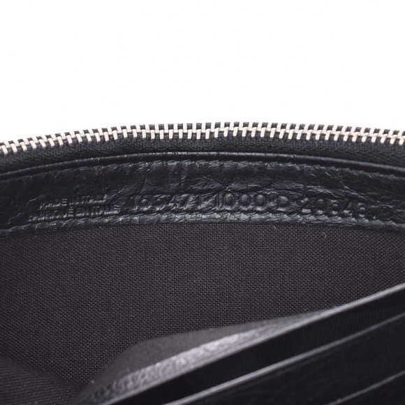 Balenciaga Money Black Leather Long Wallet - Picture 11 of 12